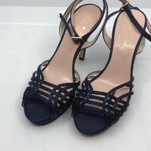 Kate Spade navy satin dress sandals size 5US